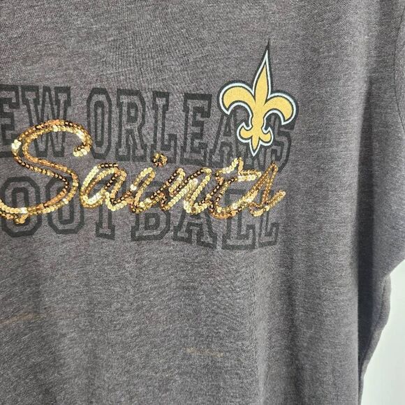 New Orleans Saints Sequin Football NFL Team Apparel Women's XL 1St & Fashion Col - Picture 11 of 12